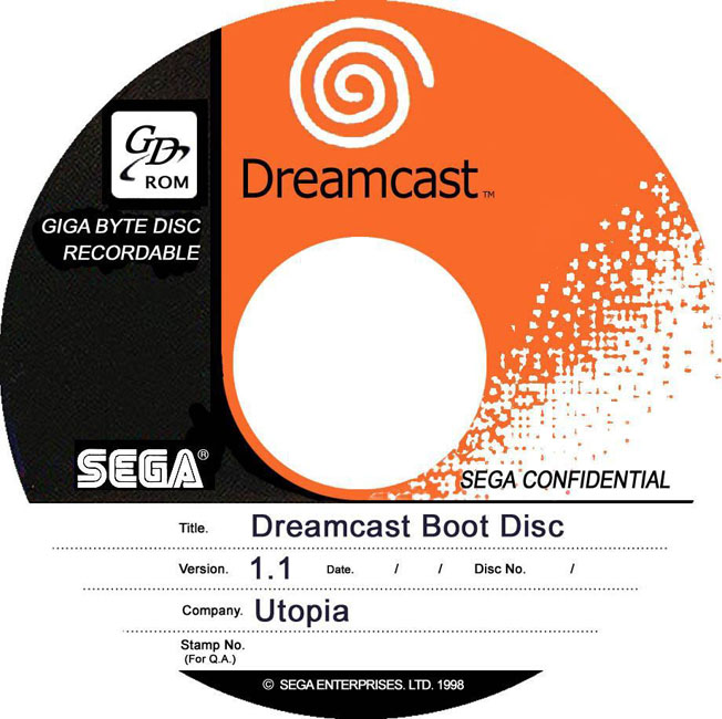 Sega Dreamcast BootCD Game Covers Box Scans Box Art CD Labels Cart Labels